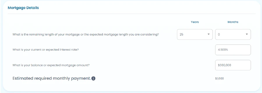 Mortgage Payoff Calculator Details