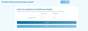 FitBUX's student loan refinance calculator Step 4