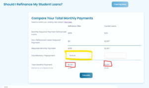 FitBUX's student loan refinance calculator Step 5