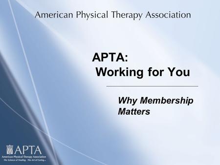 APTA Membership Benefits